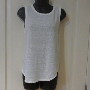 NWT Velvet Graham & Spencer Linen Elastane Blend White Top XS